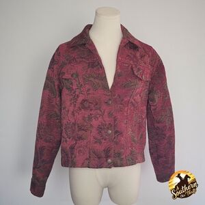 Coldwater Creek - XS  Red Tapestry Jacket